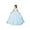 Light Blue, variant on Kids Teens Flower Girl Dress Appliques - Tulle Princess Pageant Long Ball Gown Dresses