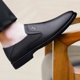 thumbnail image 3 of Men's Slip-On Business Dress Shoes, Embossed Formal Leather Loafers, 3 of 5