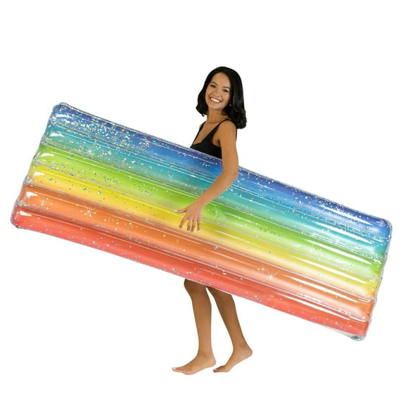 Radeau de piscine à paillettes de luxe - Rainbow Haze