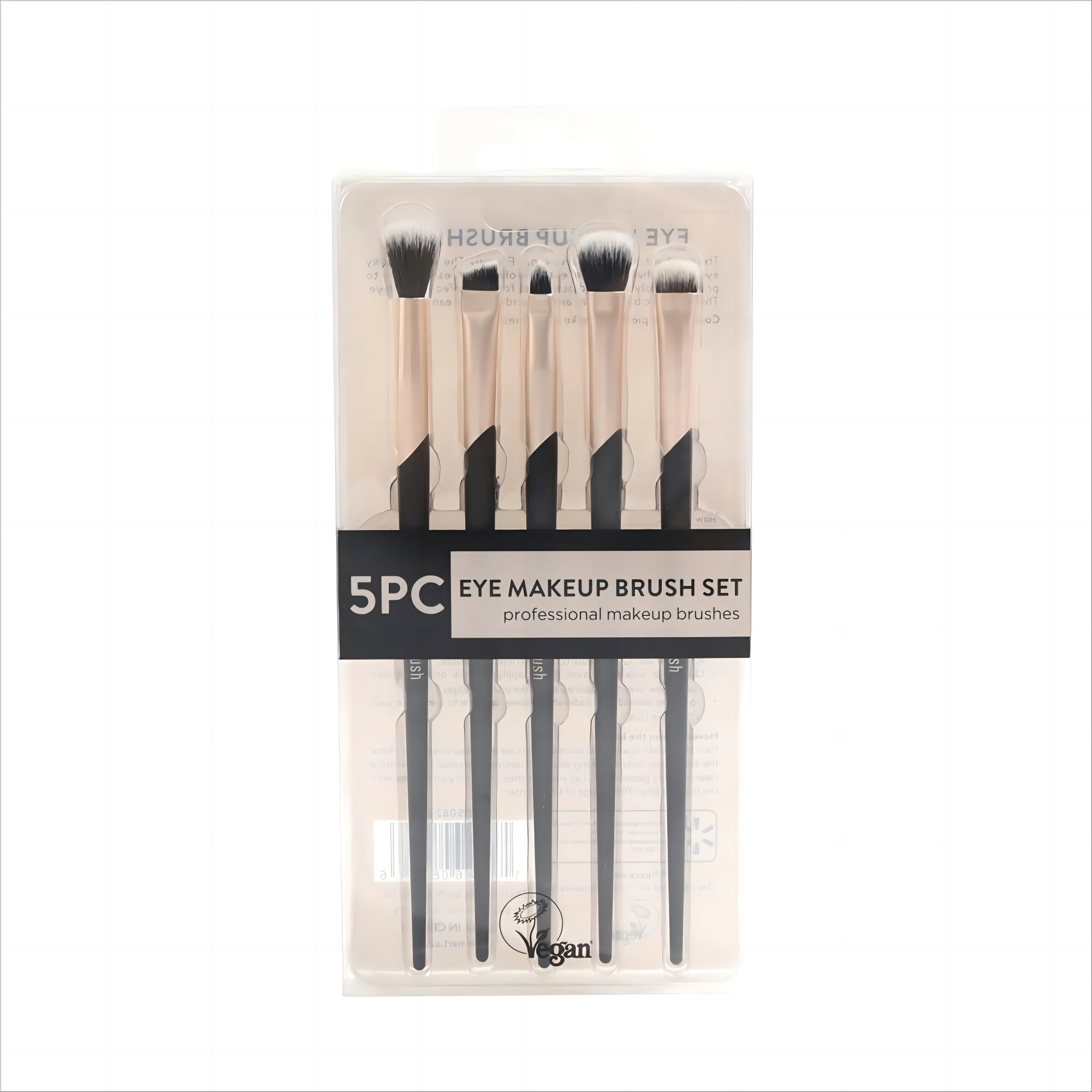 Walmart Eye Makeup & Cosmetic Brush Set, Black, 5 Piece