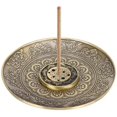 thumbnail image 1 of Quemador de incienso con forma de flor retro elegante, recolector de cenizas con soporte de incienso desmontable de 9 agujeros para salas de estar, templos, oficinas, hoteles, casas de té, 1 of 7