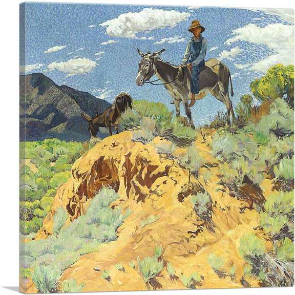 ARTCANVAS The Watcher Canvas Art Print by Walter Ufer - Size: 12" x 12" (1.50" Deep)