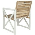 thumbnail image 5 of SAFAVIEH Irina Outdoor Patio Acacia Armchair, White/Oak, Set of 2, 5 of 8