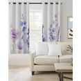 thumbnail image 2 of Spring Flower Blackout Curtains for Bedroom Living Room, Idyllic Purple Lavender 96 In Long Thermal Insulated Room Darkening Drapes Grommet Window Treatments, 52 x 96 In, 2 of 9
