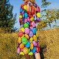 thumbnail image 4 of Smarties! Robe Évasée Nœud Cœur Design Mode Grande Taille Robe Ample Smarties Bonbons Colorés, 4 of 5