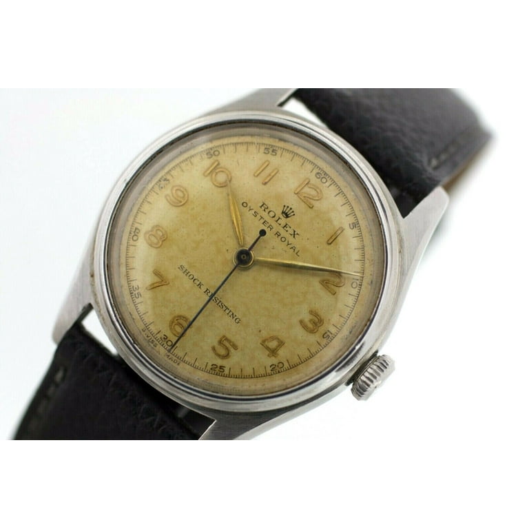 Vintage Rolex Oyster Royal Aged Arabic Dial Stainless Hand Wind