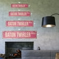thumbnail image 2 of BATON TWIRLER Vintage Aluminum Street Sign twirling group team dance cheerleader rustic metal tin | Indoor/Outdoor |  18" Wide, 2 of 4