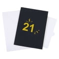 thumbnail image 4 of Tarjeta de cumpleaños 21, tarjeta de cumpleaños emergente, tarjeta de regalo, feliz cumpleaños 3D, negro y dorado, 4 of 5