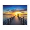 thumbnail image 4 of Sunset Beach Pier Nature Wilderness Photography Canvas Wall Art for Home Decor Ready-to-Hang, 4 of 18