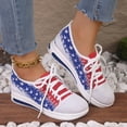 thumbnail image 2 of OIOLOYJM Sneakers for Women American Flag Mesh Breathable Non-Slip Lace Up Running Training Shoes Fashion Patriotic Comfortable Sports Walking Shoes Blue 42(US-9/UK-7), 2 of 4