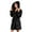 #01,Black, variant on AOOCHASLIY Bath Robes for Women Clothes Ladies Plush Robes Winter Lengthened Plush Shawl Bathrobe Long Sleeve Robe Hooded Coat