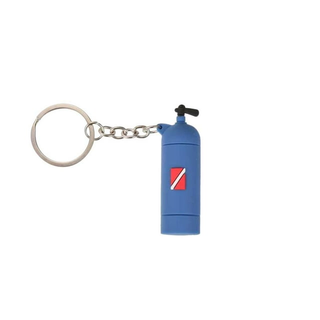 Eigraketly Llavero Oxígeno Buceo Colgante Vintage Encanto Simulación Señora Regalo creativo Accesorios de moda portátiles Deportes acuáticos Azul