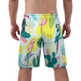 thumbnail image 3 of NICKSUN Men's Swim Trunks, Cute Print Quick Dry Summer Board Beach Shorts with Mesh Lining and Pockets, 3 of 6