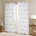 thumbnail image 2 of Manfei Kawaii Loves Black Out Curtains,3D Heart Print Curtains Pack of 2 (42x63 Each),White Gray Bedroom Curtains For Girl,Breathable Home Decor, 2 of 6