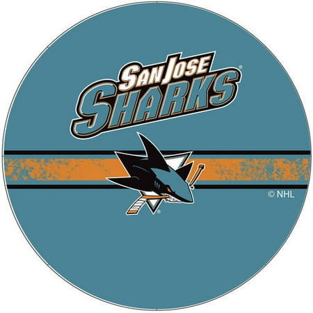 San Jose Sharks NHL Padded Swivel Bar Stool - Teal, Black, Orange