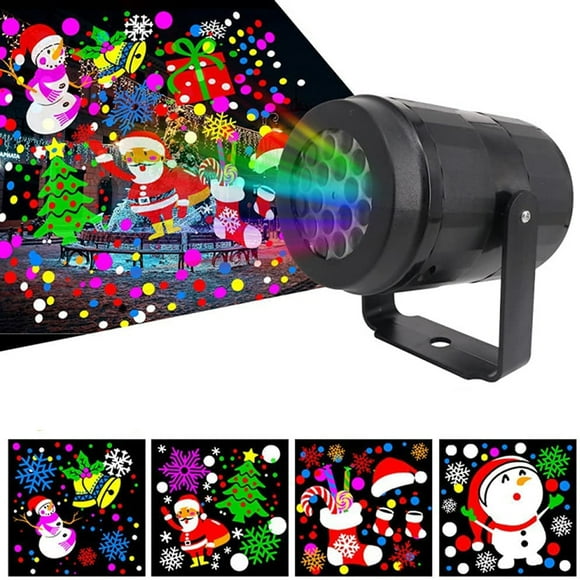 TETOU 16 Patterns Christmas Projector Light Rotating Snow Laser Projector for Outdoor Christmas Home Party Landscape Wall Decorations