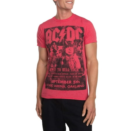 Ac Milan Soccer Shirts - AC/DC Poster Men's Short Sleeve Crew Neck Band T-shirt, up to Size 3XL