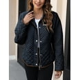 thumbnail image 4 of Giolshon Women's Stand Collar Lightweight Quilted Puffer Jacket Padded Zip Coat, 4 of 4