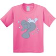 thumbnail image 3 of Inktastic Cute Manatees with Bubbles Youth T-Shirt, 3 of 5