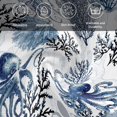 thumbnail image 6 of Octopus Coastal Cloth Napkins, Navy Blue Nautical Summer Ocean Washable and Reusable Dinner Napkins Set of 6, Table Napkin for Kitchen Party Birthday Wedding Hotel Housewarming 20"x20", 6 of 9