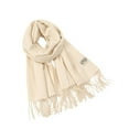 thumbnail image 2 of Bufanda de mujer, chal de viaje, chal de pashmina suave y grueso, elegante, chal de invierno, bufanda para vestidos de noche, sala de estar, oficina Beige, 2 of 9