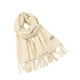 thumbnail image 2 of Bufanda de mujer, chal de viaje, chal de pashmina suave y grueso, elegante, chal de invierno, bufanda para vestidos de noche, sala de estar, oficina Beige, 2 of 9