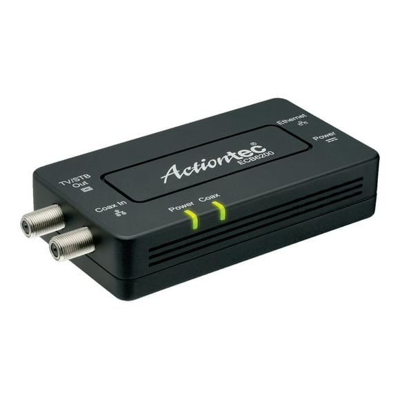 Actiontec Bonded MoCA 2.0 Network Adapter ECB6200 - Media converter - GigE, MoCA 2.0 - 10Base-T, 100Base-TX, 1000Base-T - F connector / RJ-45