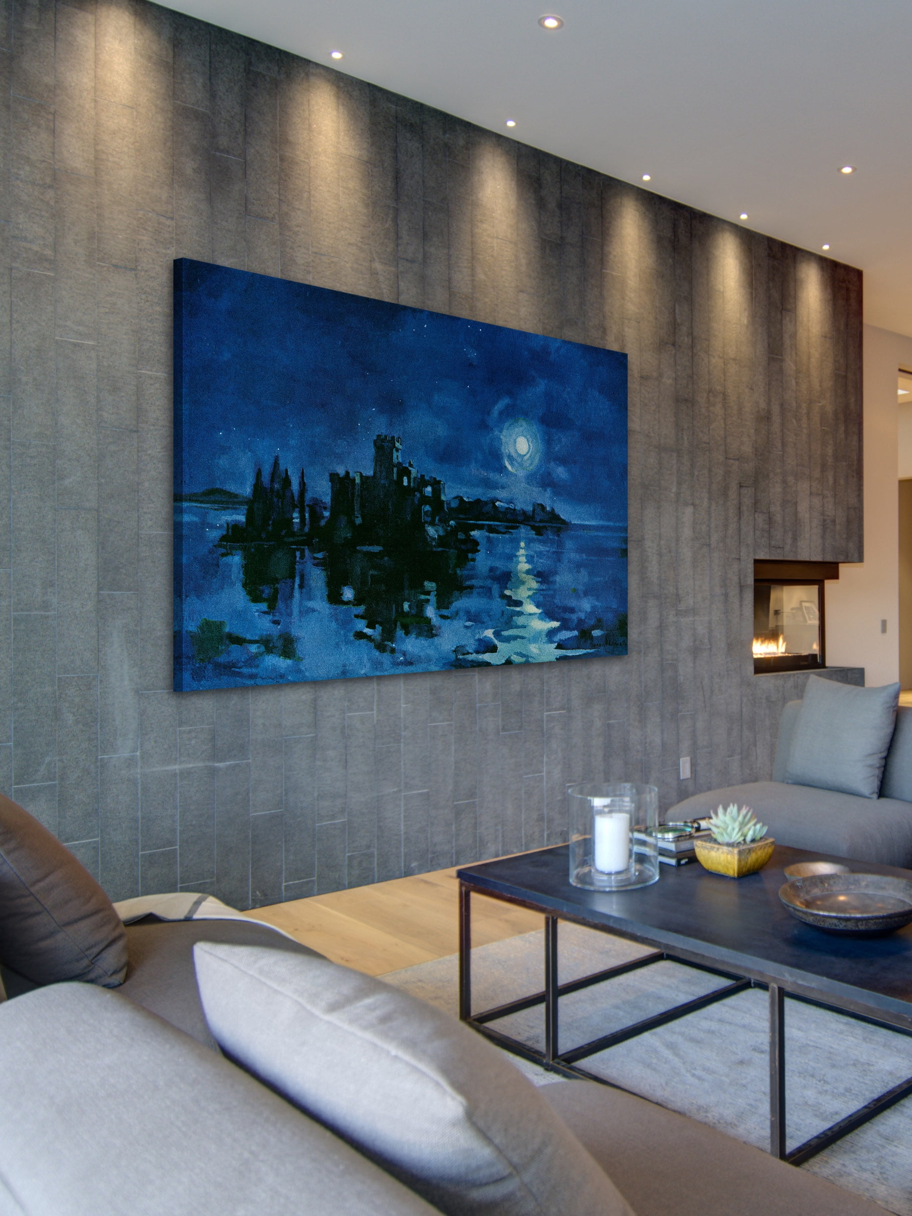 "Calm Night" Painting Print on Wrapped Canvas