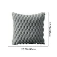 thumbnail image 3 of Funda De Almohada De Poliéster Funda De Cojín Decorativa De Terciopelo De Lana Sintética, Súper Suave Y Acogedora, De 45x45cm, Para Sofá, Cama, Sala De Estar, Color Gris (1 Unidad) Rkxzt, 3 of 8