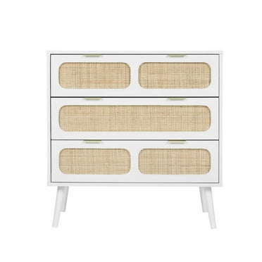 Giratree 31.5in.W Wooden 3-Drawer Storage Dresser/Nightstands White