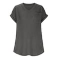 thumbnail image 6 of Mittory Women's Summer Short Sleeve V-Neck Sweater Pullover Loose Fit Casual Lightweight Knit Sweaters Tunic Top, 6 of 8