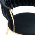 thumbnail image 3 of ARCTICSCORPION Modern Velvet Dining Chairs, Black (Set of 2), 3 of 7