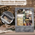thumbnail image 2 of NeoMart-11x16 Shadow Box Frame with Light, Memorial Display Case with Shelves, Drawer and Slot for Keepsakes,Large Deep Shadow Box for Flowers and Pet Memorial,Grey, 2 of 12