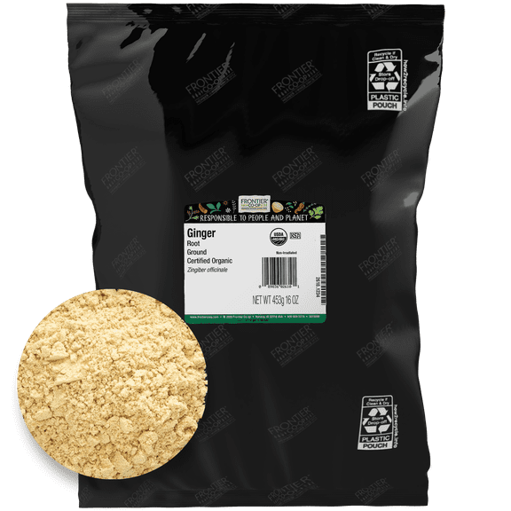 Frontier Co-op Certified Organic Ground Ginger Root, 16 oz