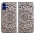 thumbnail image 3 of Asuwish Compatible with iPhone 16 6.1 inch Wallet Phone Case and Tempered Glass Screen Protector Flip Credit Card Holder Stand Mandala Flower Cell Cover for i Phone16 i16 16Case Women Men Gray, 3 of 8