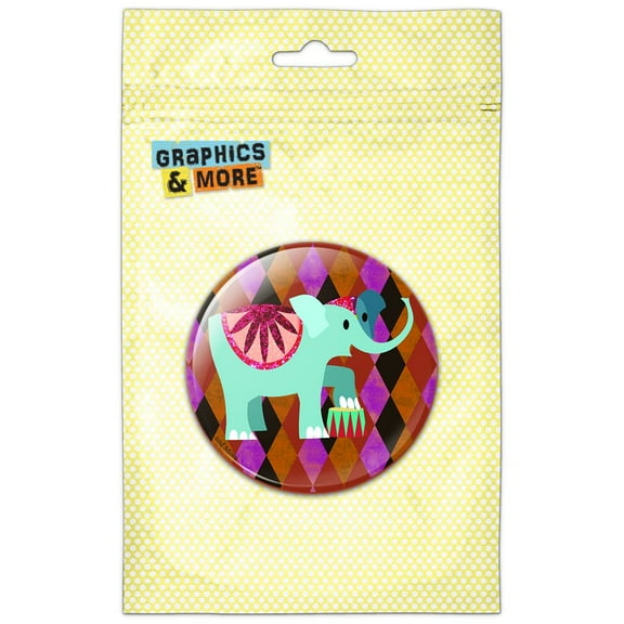 Circus Elephant Pinback Button Pin Badge