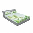 thumbnail image 3 of Ambesonne Nature Fitted Sheet & Pillow Sham Set, Plant Summer Garden, Twinxl, Green Blue, 3 of 3