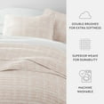 thumbnail image 5 of Noble Linens 3-Piece Apricot Geometric Maze Pattern Quilt Set, Queen, 5 of 7