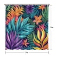 thumbnail image 5 of Colorful Tropical Leaf Pattern Shower Curtain 72"x72" ,Bathroom Decorative Shower Curtains Set with 12 Hooks,Modern Waterproof Washable Shower Curtain, 5 of 6