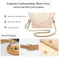 thumbnail image 3 of Straw Shoulder Bag for Women Handwoven Rattan Purse Summer Beach Bag Bohemian Tote Bag Crossbody Bag Envelope Clutch, 3 of 6