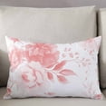 thumbnail image 3 of Pink Floral Art Throw Pillow Cover 12 x 20 Inch Decorative Pillow Cover Watercolor Botanical Spring Flowers Lumbar Pillowcase Seasonal Rectangle Cushion Case for Couch Sofa Bed Living Room, 3 of 7
