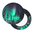 thumbnail image 2 of Lsque Northern Lights 2 Pattern Round Bar chair cushion covers Velvet Fabric Premium Comfort Protects from Scratches and Stains for 14-17 Inch Chair-14 inch, 2 of 7