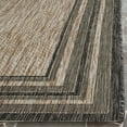 thumbnail image 5 of SAFAVIEH Courtyard Ercan Striped Indoor/Outdoor Area Rug, 5'3" x 5'3" Square, Natural/Black, 5 of 9