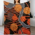 thumbnail image 3 of Nawypu Basketball Throw Blanket Soft Cozy Flannel Basketball Blanket Basketball Gifts for Basketball Lovers Lightweight Blankets for Kids Boys Girls Adults, 3 of 6