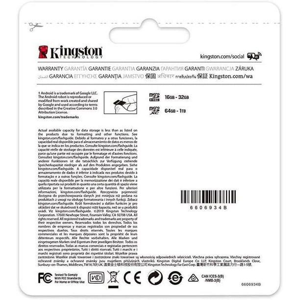 Kingston 256GB micSDXC Canvas Select Plus 100R A1 C10 1-pack w/o ADP
