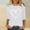 White, variant on Trushirt Womens Tops Fall Winter Casual 3/4 Sleeve Print Crew Neck Pink Going Out Tops for Women Size M