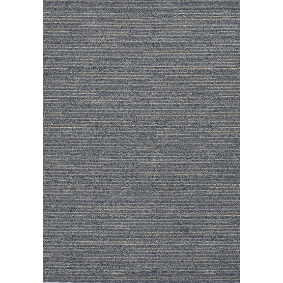 7'x9' Denim Blue Machine Woven UV Treated Abstract Lines Indoor Outdoor Area Rug