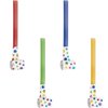 Rainbow Foil Party Blowers, 8 Count