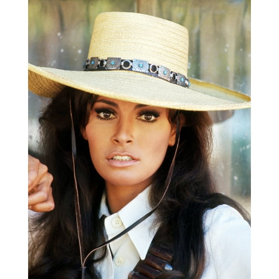 Raquel Welch Portrait in Western Hat Bandolero 24x36 Movie Poster HD Aluminum Wall Art