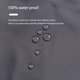thumbnail image 3 of Cortina de ducha de color sólido grueso, tela de poliéster impermeable, forros de cortina de baño con ganchos, gris oscuro Yuarrent HA000440-02B, 3 of 6